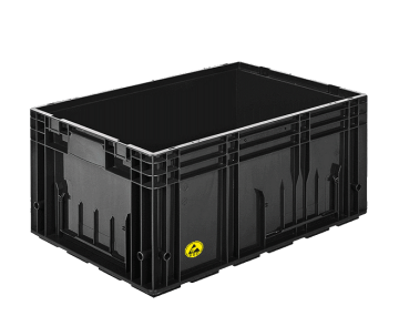 Plastik ESD Kasalar R-KLT-6129   Dış ebatları: 400x600x280 mm