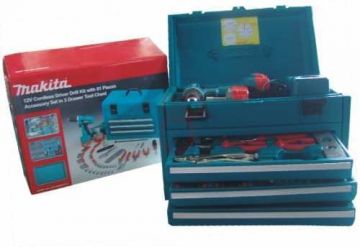 MAKITA 6271DWPET3 81 PARÇA SETLİ AKÜLÜ MATKAP-VİDALAMA