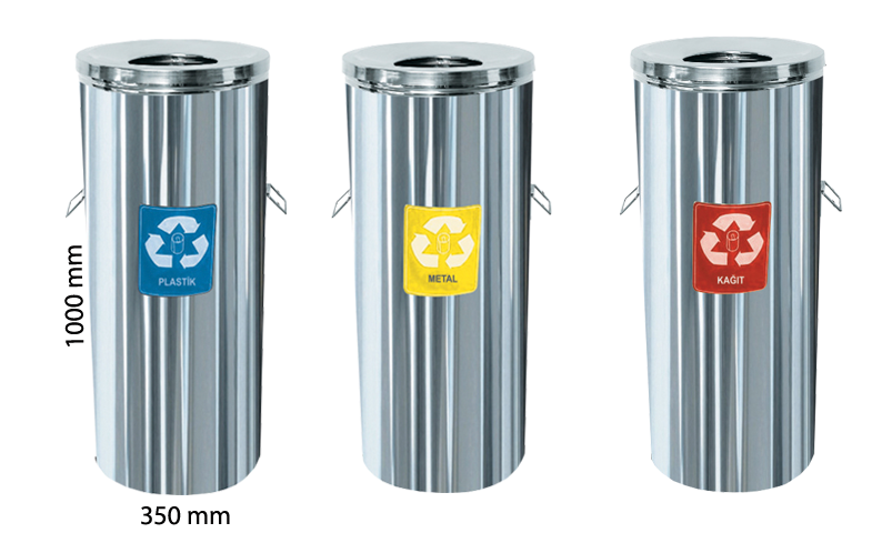 Paslanmaz 96 litre çöp kovası ÇK-1805