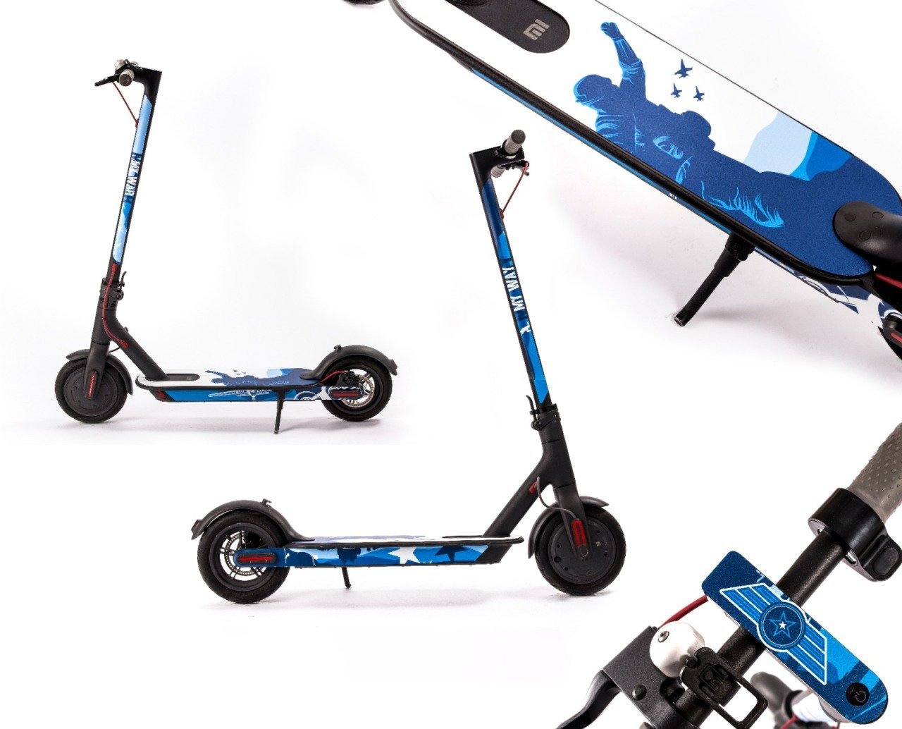 Xiaomi M365 PRO Sticker Askeri Mavi