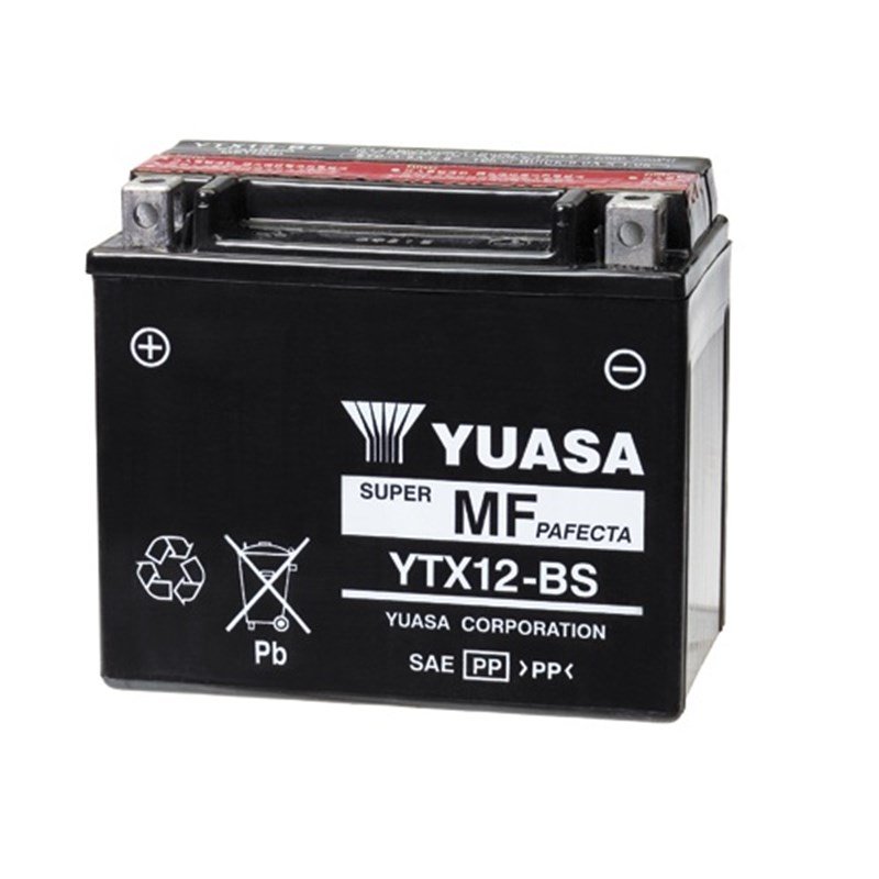 Yuasa YTX12-BS 12V 10AH Süper MF Motosiklet Aküsü