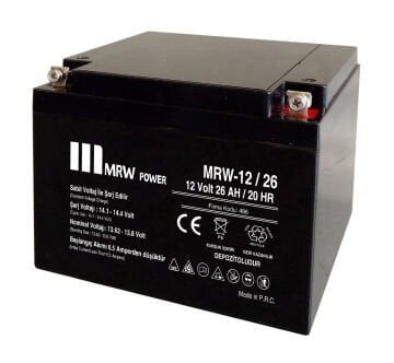 MRW POWER  Bakımsız Kuru Aküler  12Volt 26AH