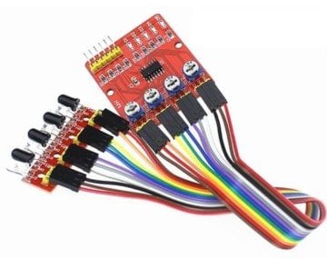 4'lü Çizgi İzleyen Sensör Seti - 4 Way Tracking Module