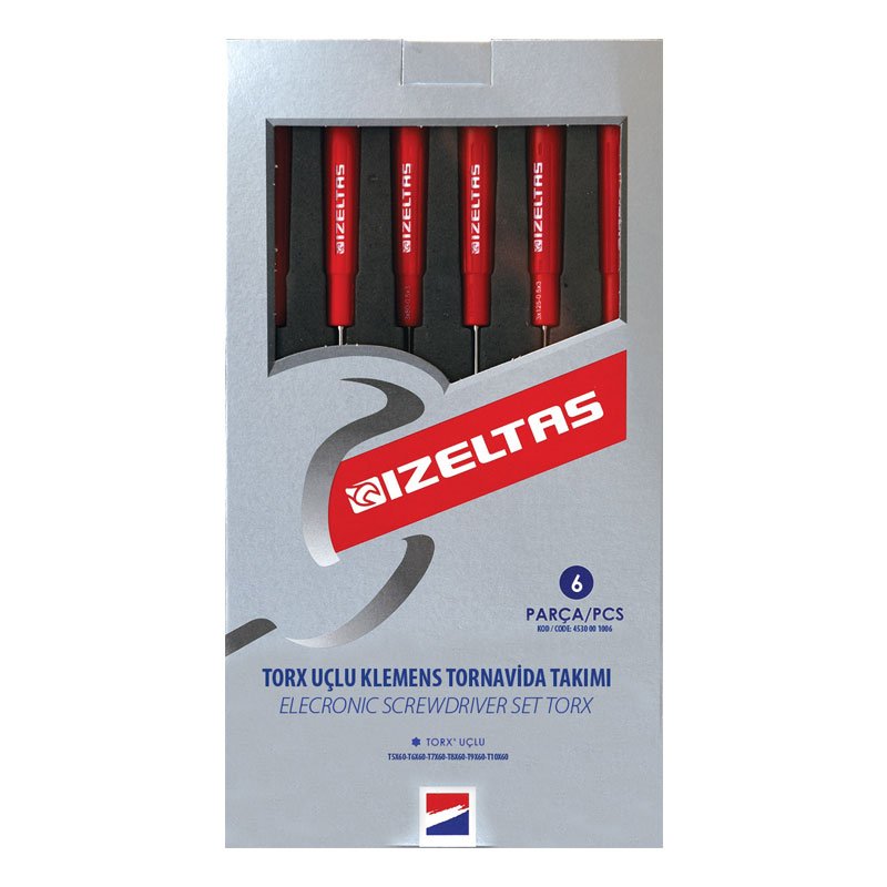 İzeltaş Torx Uçlu Klemens Tornavida Takımı 6 Parça