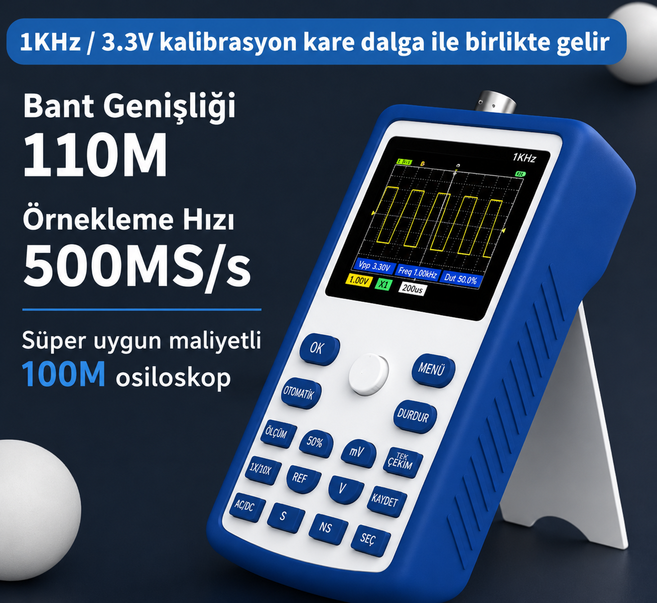 1C15 110MHz 500ms/sn El Tipi Dijital Osiloskop