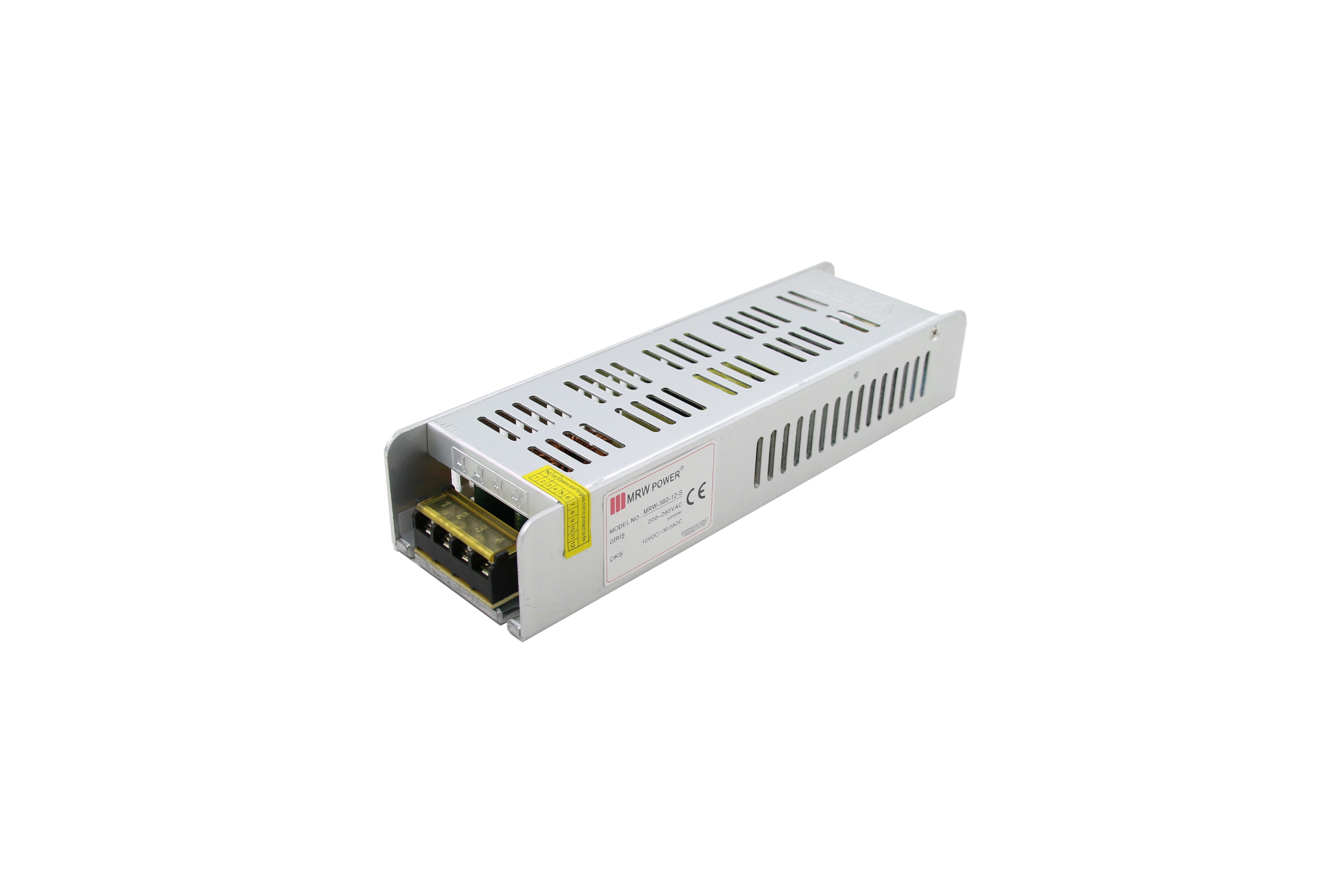 Power Metal Kasalı İç Mekan AC/DC (SMPS)  Slim Adaptör 12V 30A 360W