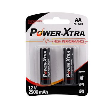 Power-Xtra 1.2V 2500 Mah AA Kalem Şarjlı Pil - 2li Blister