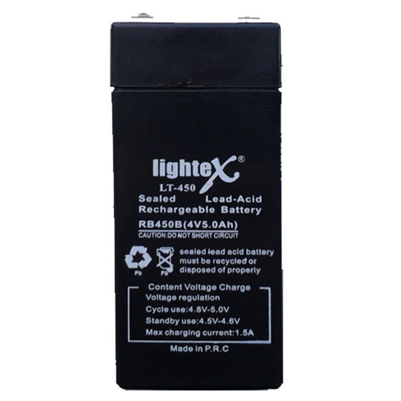 Lightex LT-450 4V 5Ah Bakımsız Işıldak Aküsü