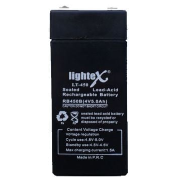 Lightex LT-450 4V 5Ah Bakımsız Işıldak Aküsü
