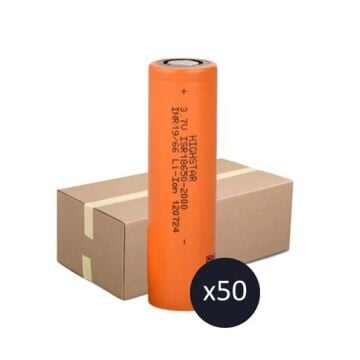 Highstar - ISR18650-2000 - 3.7V 2000 Mah Li-İon Şarjlı Pil - 30A 50 Li Paket