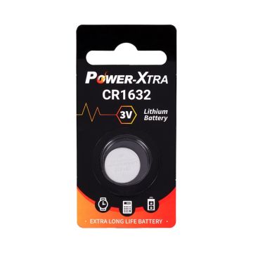 Power-Xtra CR1632 3V Lithium Pil - tekli Blister