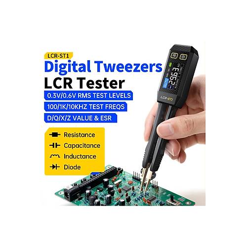 FNIRSI LCR-ST1 Mini Akıllı Dijital Cımbız LCR SMD ESR Transistör Test Cihazı %50