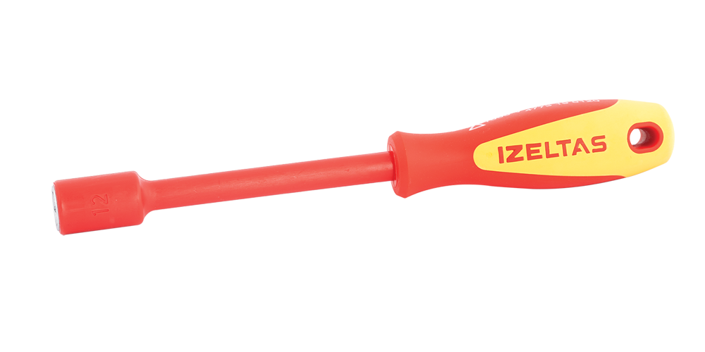 İZELTAŞ  4773 19 0060 1000V Süngüsü İzoleli Lokma Uçlu Tornavida 6mm