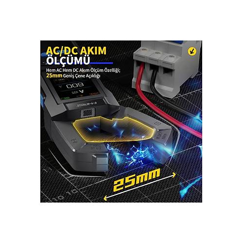 FNIRSI DMC-100 Akım Gerilim Pens Metre | 10000 Sayımlı Dijital True RMS Multimetre
