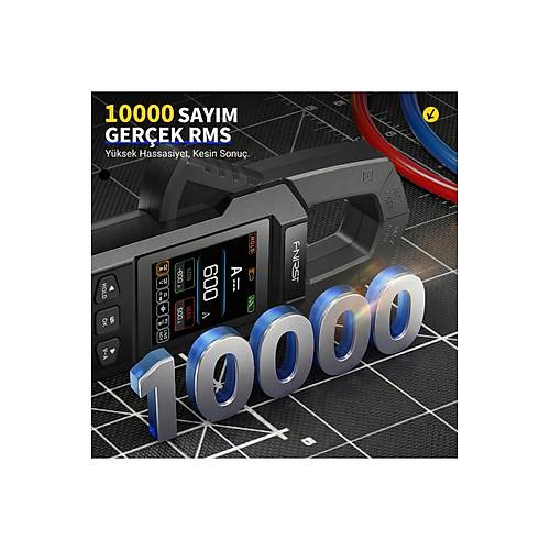 FNIRSI DMC-100 Akım Gerilim Pens Metre | 10000 Sayımlı Dijital True RMS Multimetre