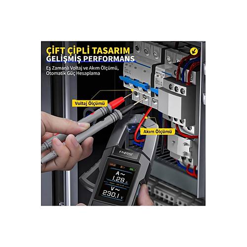 FNIRSI DMC-100 Akım Gerilim Pens Metre | 10000 Sayımlı Dijital True RMS Multimetre