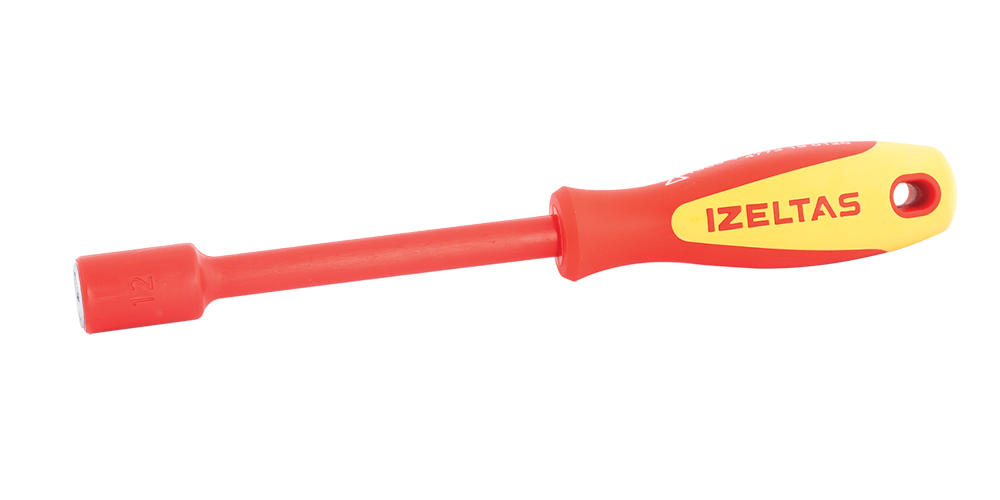 İZELTAŞ  4773 19 0080   1000V Süngüsü İzoleli Lokma Uçlu Tornavida 8mm