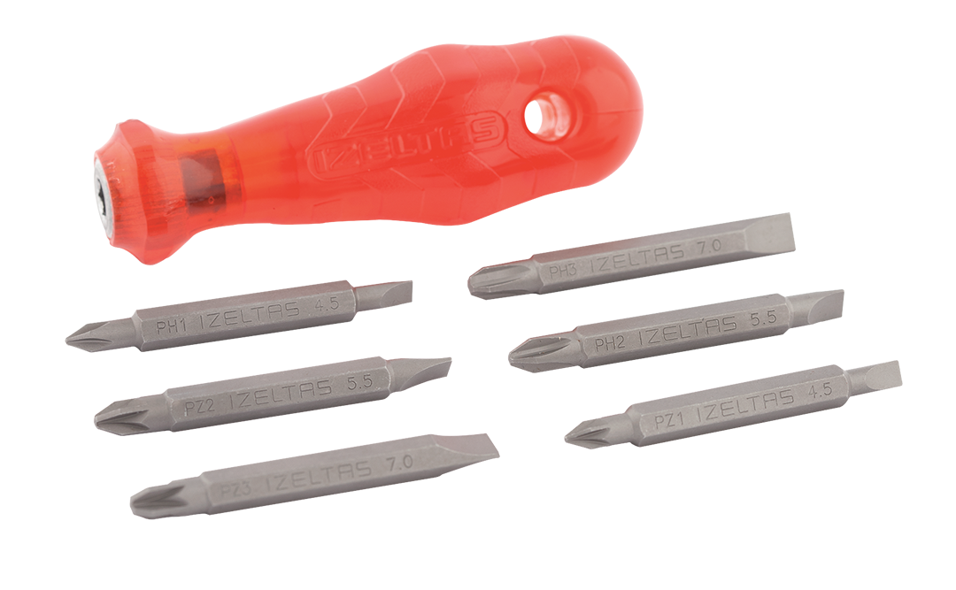 İZELTAŞ  4815 00 6107  Değişken Bits Uçlu Tornavida Set (7 parça)