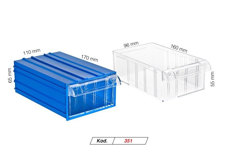 Plastik Çekmece 20'li Blok 351