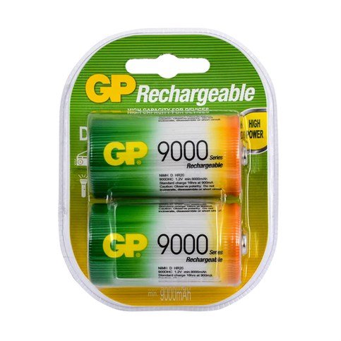 GP 9000 Mah D Size Büyük Boy Pil 2Li Blister