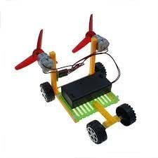 Arduino Çift Pervaneli Rüzgar Enerjili Araba Eğitim Kiti