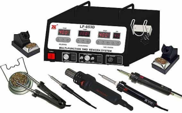 Xytronic LF-853D Vakumlu Kalem Havyalı Sıcak Havalı Digital İstasyon Havya 5'li Set