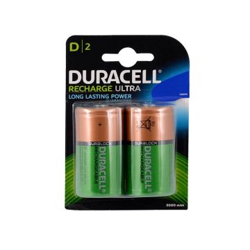 Duracell 1.2V 3000 mAh D Size Şarjlı Pil 2li Blister