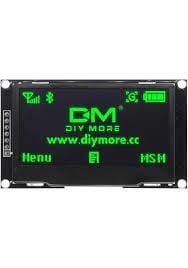 Arduino 2.42'' 128X64 SSD1309 7 Pinli SPI/I2C Yeşil OLED LCD Ekran Modülü
