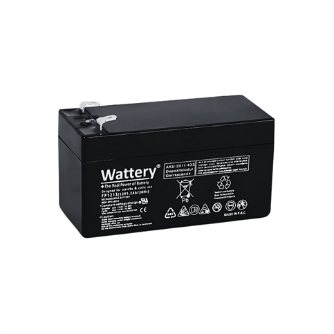 Wattery NP12-1.3 12V 1.3Ah Bakımsız Kuru Akü