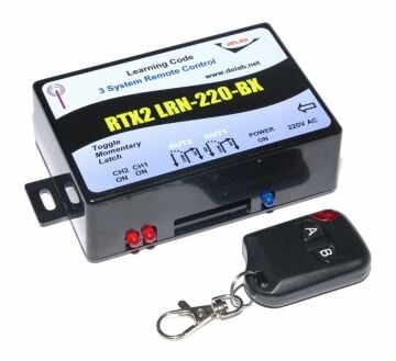 2 Kanal Kod Öğrenmeli Uzaktan Kumanda Seti (RTX2-LRN-220-BX)