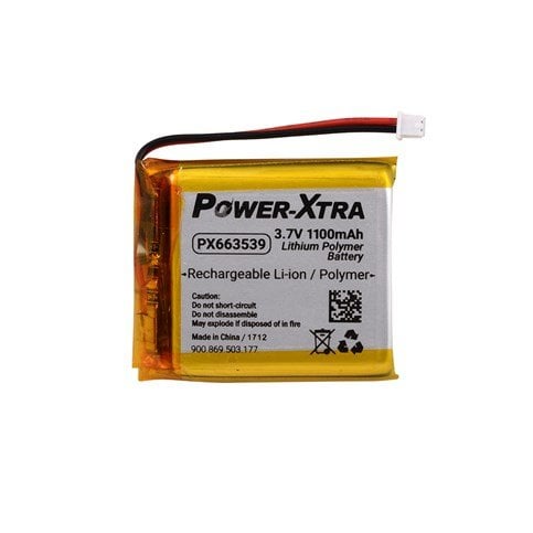 Power-Xtra PX663539 - 3.7V 1100 Mah Li-Polymer Pil - Devreli-Soketli
