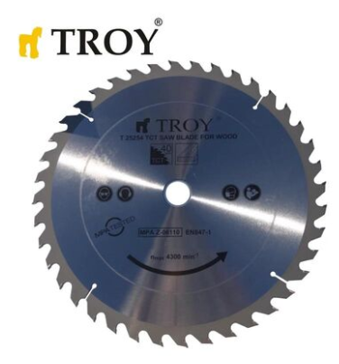 TROY 25206 Ahşap Dairesel Testere Bıçağı Ø255mm x 60T