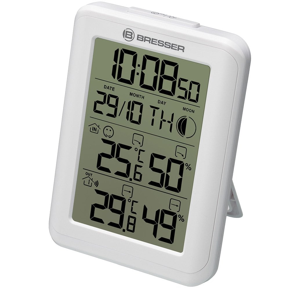 Bresser MyClimate Thermo/Hygrometer Clock, white