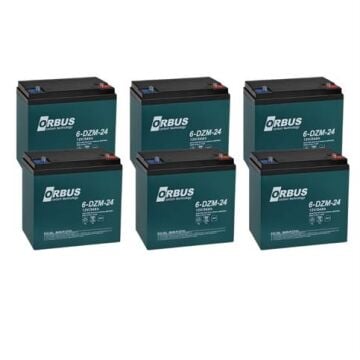 Orbus  6-DZM-24 12V 24 Ah Elektrikli Bisiklet Aküsü 6 Lı Paket