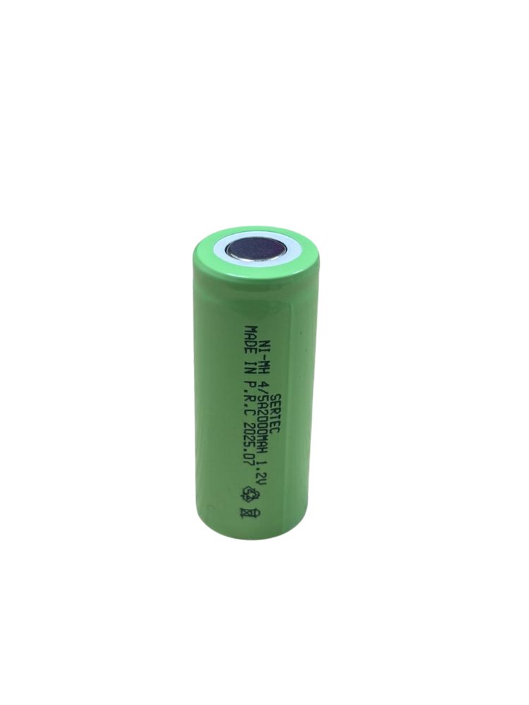 Sertec - 1.2V 2000 Mah - 4/5A - Ni-MH Şarjlı Pil - (Başsız / Flat Head)