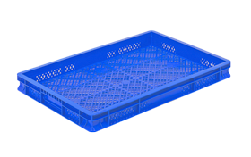 HP-6502 delikli plastik kasa  400 x 600 x 65 mm altı kapalı kasa