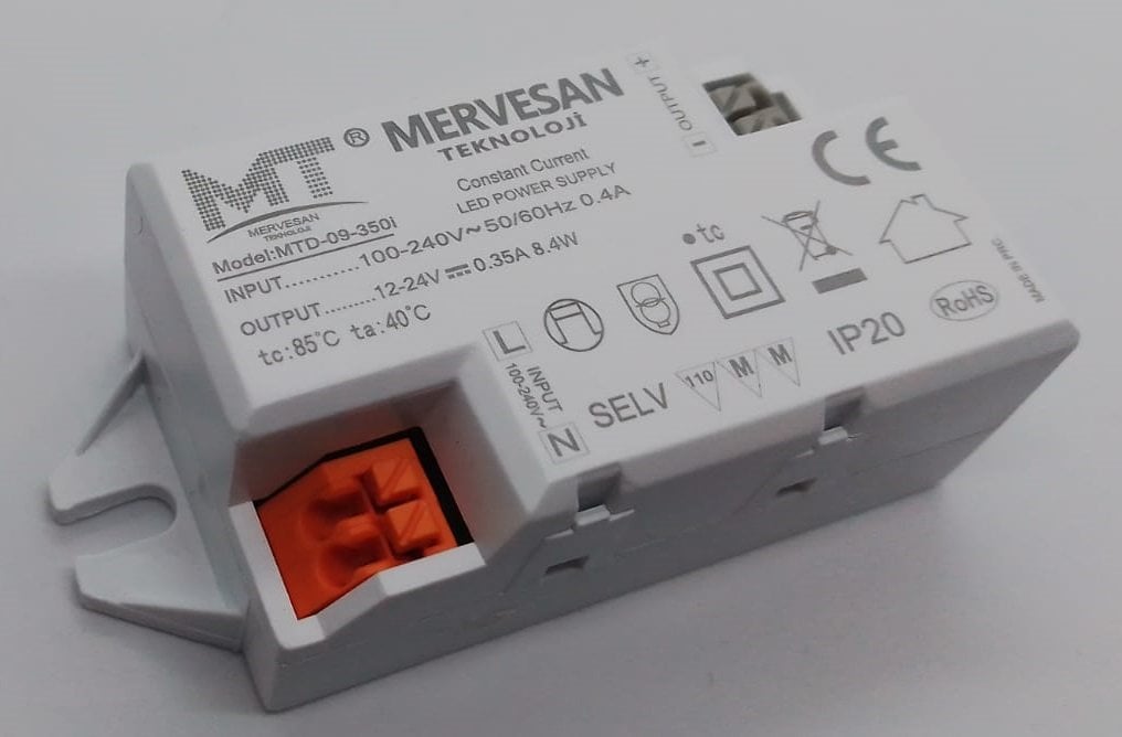Sabit Akım AC/DC Led Sürücü 12-24V 350mA 8.4W IP 30