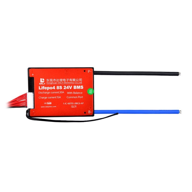 Daly - 8S - 25.6V 30A - LiFePO4 BMS - Balans - Common Port v2