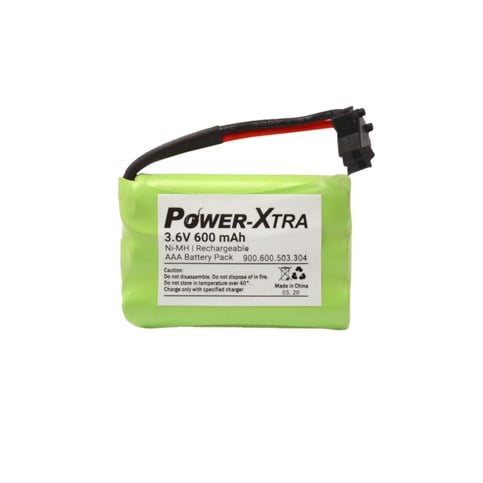 Power-Xtra 3S1P - 3.6V 600 Mah AAA - Ni-Mh Şarjlı Batarya - BRK2-Siyah Soketli-Özel