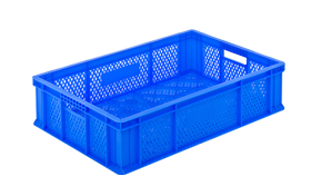 HP-1501 delikli plastik kasa  400 x 600 x 150 mm  altı delikli kasa
