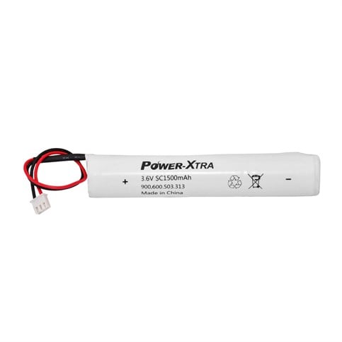 Power-Xtra 3S1P - 3.6V 1500 Mah - SC Ni-Cd Şarjlı Batarya - BRK24-3Pinsoketli-Özel