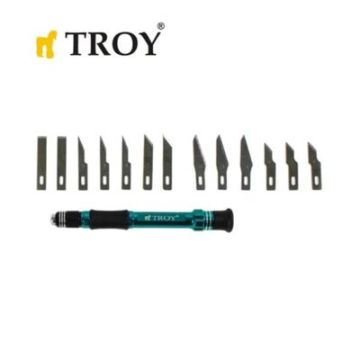 TROY 21604 Hobi Maket Bıçağı Seti, 14 Parça