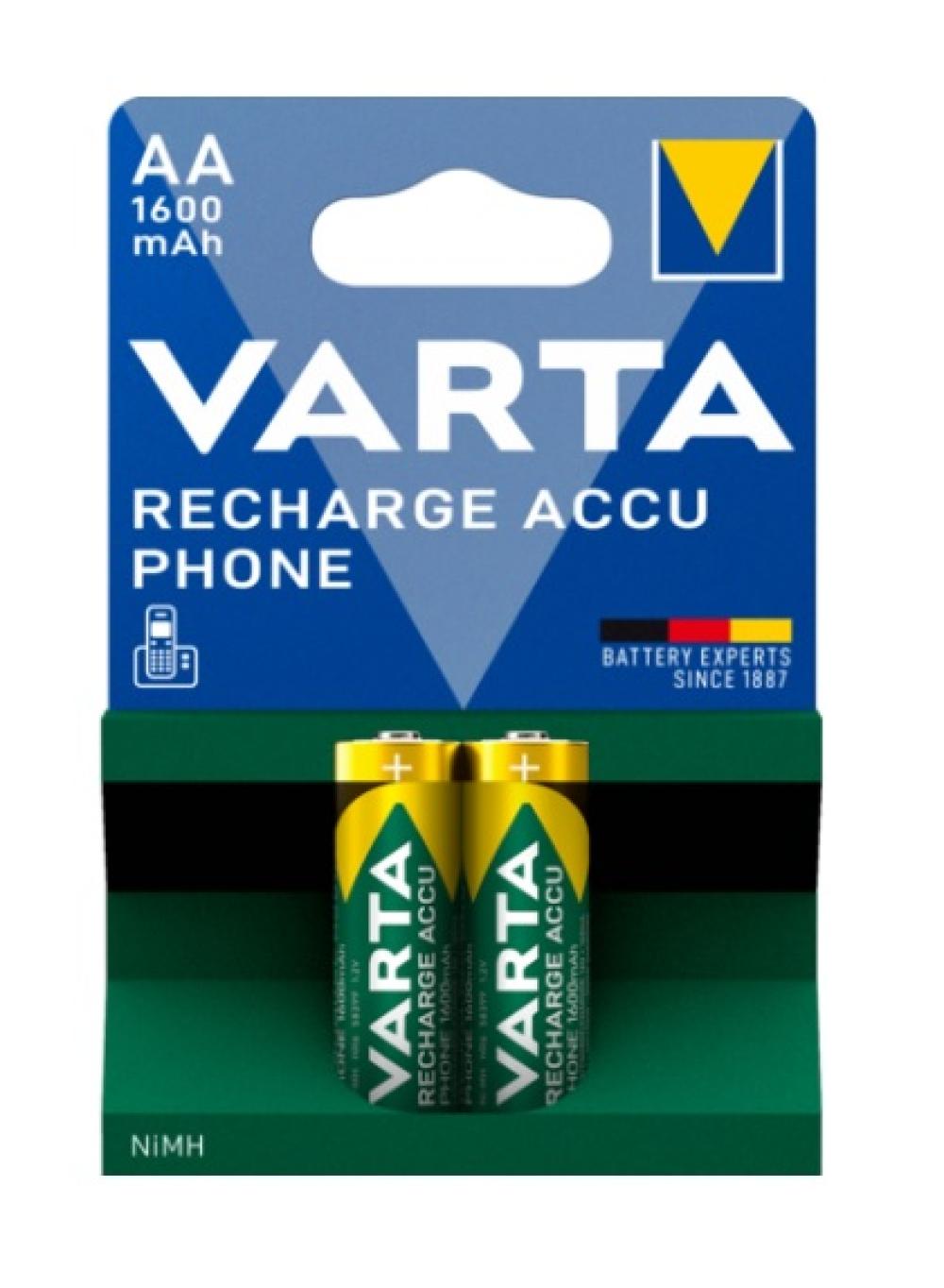 Varta Phone AA 1600 mAh Şarjlı Kalem Pil 2li