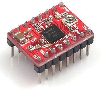A4988 1A Kırmızı Step Motor Sürücü  (Soğutucu ile)