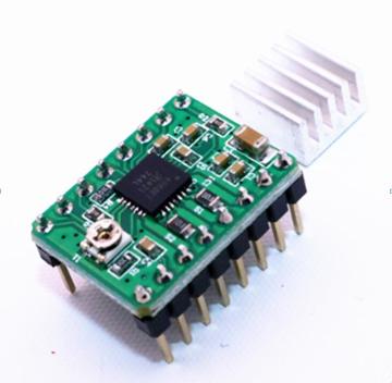 A4988 2A Kırmızı Step Motor Sürücü  (Soğutucu ile)