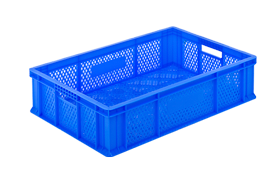 HP-2006 delikli plastik kasa  400 x 600 x 200 mm   altı kapalı kasa