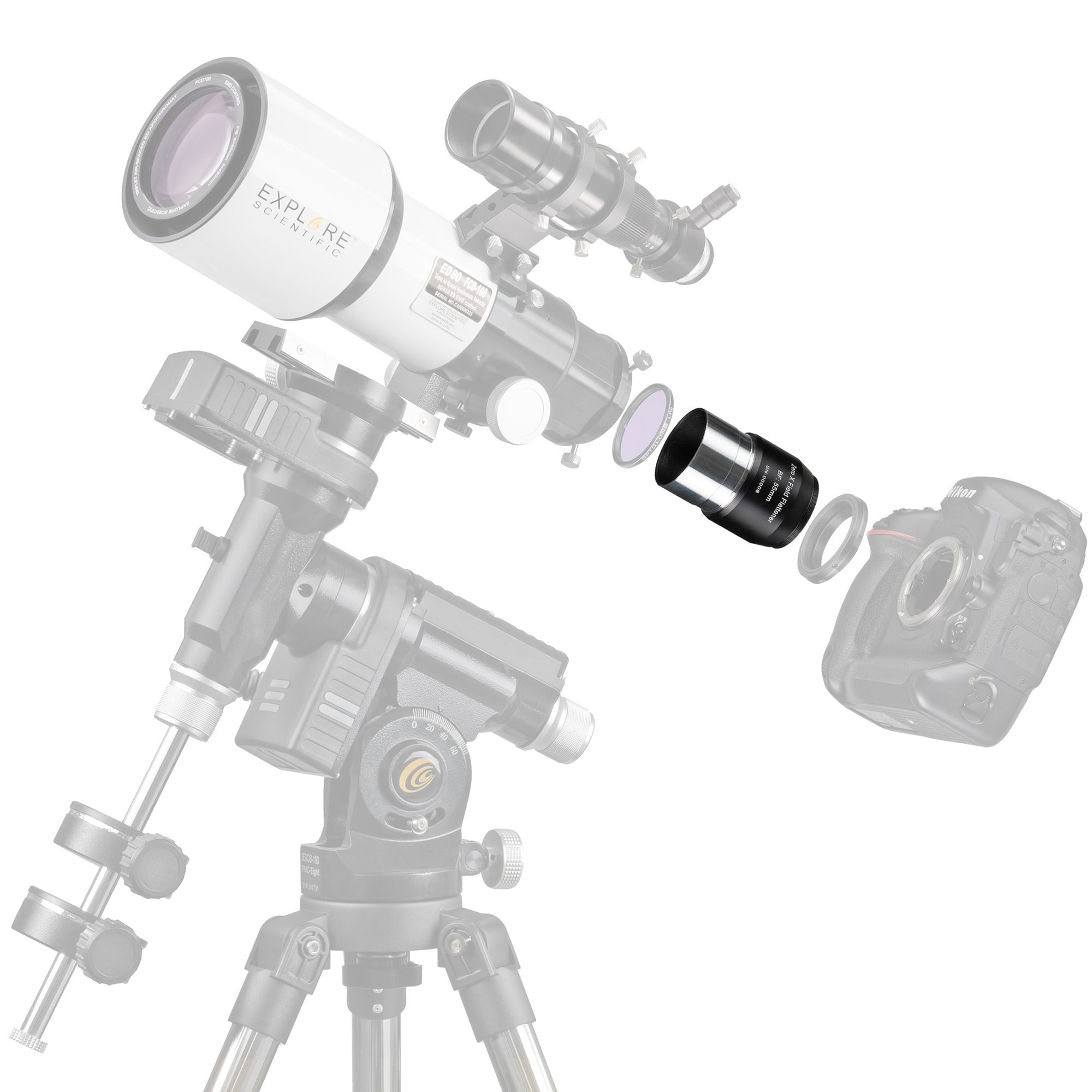 Explore Scientific Field Flattener for FF ED80+ED102 APO