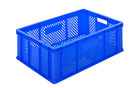 HP-2302 delikli plastik kasa 400 x 600 x 230 mm  altı kapalı kasa