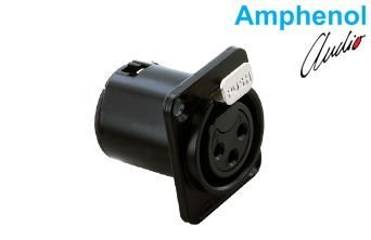 3 Pin XLR Dişi Şase Konnektör - Siyah
