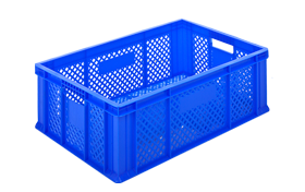 HP-2306  delikli plastik kasa  400 x 600 x 230 mm   altı kapalı kasa